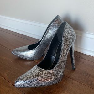 Silver stilettos